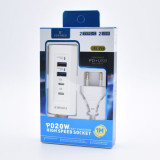 Incarcator cu 4 porturi USB+PDTYPE-C 20W &ndash; JXL-255