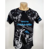 Tricou bărbătesc imprimeu motor - M