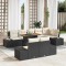 vidaXL Set de masă pentru grădină 9 pcs Negru și Crem 100 x 55 x 73 cm 3349977