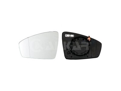 Geam oglinda exterioara cu suport fixare Volkswagen Tiguan, 05.2016-, Stanga, incalzita; geam asferic; cromat; KMYY01, View Max foto