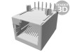 Soclu RJ50 10p10c Ecranat pentru PCB