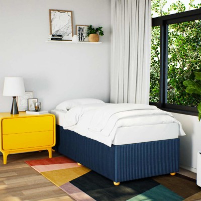 Gossi cadru de pat, albastru, 80x200 cm, material textil foto