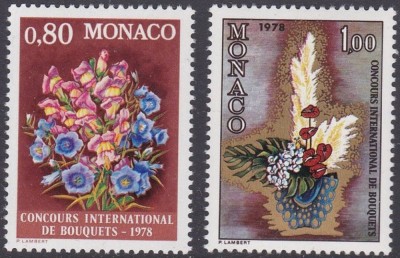 C4854 - Monaco 1977 - Flora 2v.neuzat,perfecta stare foto