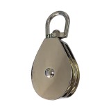 Cumpara ieftin Scripete rotativ dublu, Flores, inox, roata 50mm, H 105mm