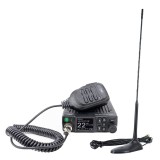 CB PNI Escort HP 8900 ASQ Radio Station Package, 12-24V + CB PNI Extra 45 Antenna with Magnetic Base, 12V / 24V Power, RF Gain, Roger Beep, CTCSS-DCS,