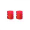 Set 2 capace ventil, lumini pentru bicicleta, fosforescente, ABS, universale, rosu