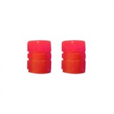 Cumpara ieftin Set 2 capace ventil, lumini pentru bicicleta, fosforescente, ABS, universale, rosu