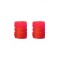 Set 2 capace ventil, lumini pentru bicicleta, fosforescente, ABS, universale, rosu
