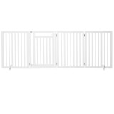 PawHut Grilaj pentru animale de companie, grilaj protecție scări, grilaj de protecție, 4 piese, pliabil, Alb | Aosom Romania