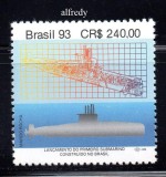 BRAZILIA 1993, Submarin, MNH, serie neuzata, Transporturi, Nestampilat