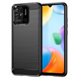 Husa pentru Xiaomi Redmi 10C - Techsuit Carbon Silicone - Black