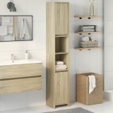 vidaXL Dulap de baie, stejar sonoma, 30x30x183,5 cm, PAL