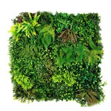 Gard viu artificial / paravan cu frunze imitatie gard viu, Exotic, verde, 100 x 100 cm