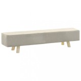 Cumpara ieftin Taburet, crem, 120x28x26 cm, material textil