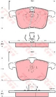 Set placute frana,frana disc SAAB 9-3 Combi (YS3F) (2005 - 2016) TRW GDB1567 foto