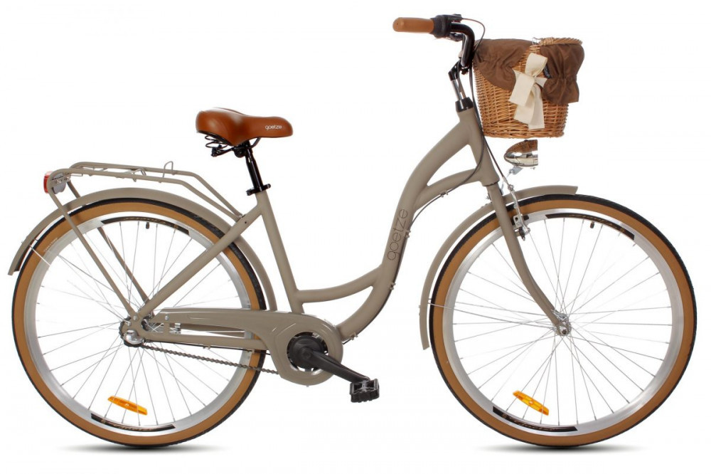 Bicicleta Dama Aluminiu Goetze® Style 3 viteze Roata 28", 160-185 cm  inaltime, Maro | Okazii.ro