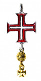 Pandantiv cu lantisor, Cavalerii templieri - Crucea din Tomar, placat cu
