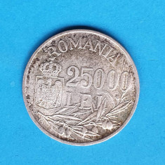 Moneda din argint 25000 Lei 1946 cu Regele Mihai piesa superba stare foarte buna