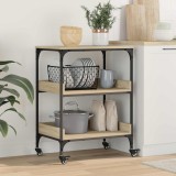vidaXL Troler de Bucătărie Stejar Sonoma 60 x 41 x 80,5 cm 883026