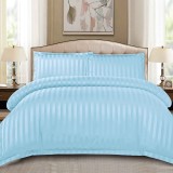 Cumpara ieftin Lenjerie Damasc Stripe Baby Blue 4 Piese (Finet)