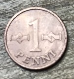 MNDSTR053 Finlanda (curatata) 1 penni 1963, Europa