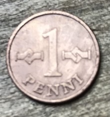 MNDSTR053 Finlanda (curatata) 1 penni 1963