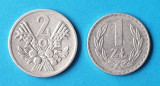 Moneda veche Polonia Lot x 2 piese 1 Zlot 1949 &amp; 2 Zloti 1974, Europa, Alpaca