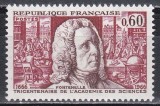 Franta 1966 - A 300-a aniversare a Academiei de Științe, MNH, Nestampilat