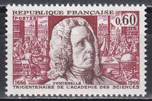 Franta 1966 - A 300-a aniversare a Academiei de Științe, MNH