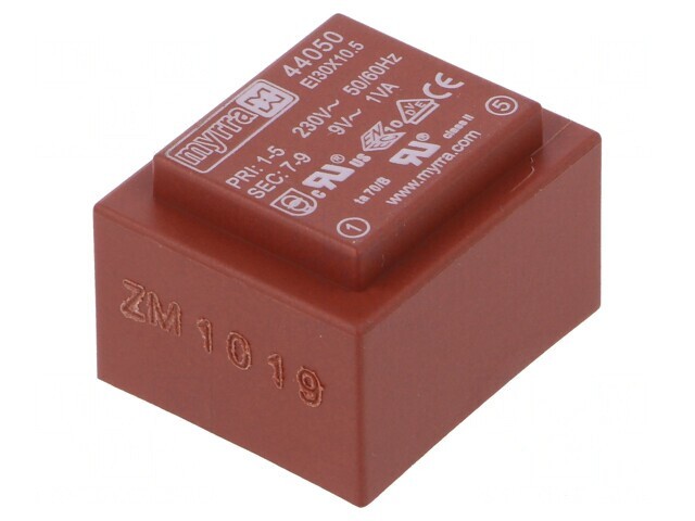 Transformator &Icirc;ncapsulat 1VA 230V-9V PCB