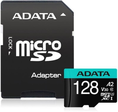 CARD MicroSD ADATA, 128 GB, microSDHC, clasa 10, standard UHS-I U3, &amp;quot;AUSDX128GUI3V30SA2&amp;quot; (timbru verde 0.03 lei) foto