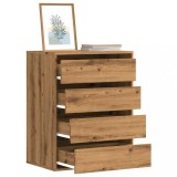 VidaXL Dulap colț sertare stejar artizanal 60x41x76 cm lemn prelucrat
