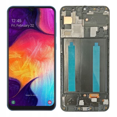 Display LCD telefon, Compatibil cu Samsung Galaxy A50, Negru foto