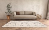 Covor Belgian, Gent 51497, Crem/Negru, Diverse Dimensiuni - 120x170 cm