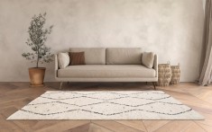 Covor Belgian, Gent 51497, Crem/Negru, Diverse Dimensiuni - 120x170 cm foto
