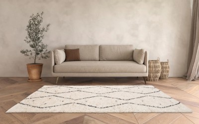 Covor Belgian, Gent 51497, Crem/Negru, Diverse Dimensiuni - 200x290 cm foto