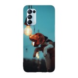 Husa compatibila cu Oppo A74 5G model Curious dog, Silicon, TPU, Viceversa, Transparent, Carcasa