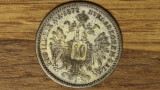Austria Imperiu Habsburgic - moneda de colectie - 10 kreuzer 1870 XF - argint