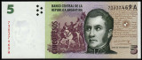 ARGENTINA █ bancnota █ 5 Pesos █ 1998 █ P-347 █ UNC █ necirculata