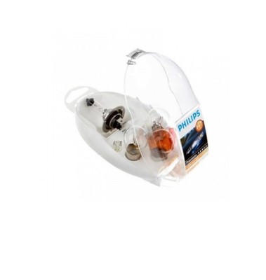 Set becuri rezerva Philips 99ZK007P, 12V; premium; 30% mai multa lumina; cpl.: H7, P21W, PY21W, P21/5W, R5W, W5W, 3 sigurante; ECE foto