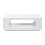 Masă de cafea cu iluminare LED, Alb | Aosom Romania