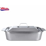 TAVA INOX CU CAPAC 36.5x22x7 CM, ZIRA