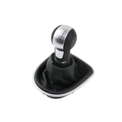 Nuca schimbator viteze cu manson, Emzone, Plastic/Piele ecologica, Compatibil cu Seat, 6 viteze, foto
