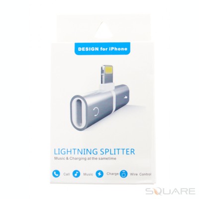 Cabluri Adaptoare Lightning Splitter Black, AM+ foto