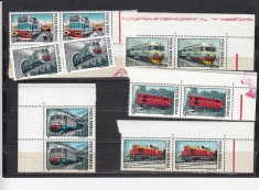 ROMANIA 1987 LP 1186 LOCOMOTIVE PERECHE MNH foto