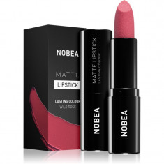 NOBEA Day-to-Day Matte Lipstick ruj mat culoare Wild rose #M18 3 g