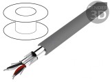 Cablu Alpha Essential C&amp;C 2x2x20AWG PVC 300V Gri &Icirc;nchis