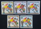 R.DU TCHAD-CAMPIONATUL MONDIAL DE FOTBAL SPANIA-1982-SET 5 V.-OBLITERAT-DANTELAT-CTO - EP 202