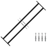 vidaXL Grilă Fereastră Negru 115 x 30 cm Oțel vopsit electrostatic 42020559