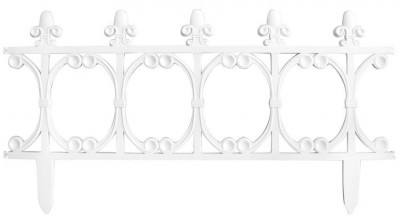 Fence Gardens F755, 64x34 cm, plastic, alb, mini gard decorativ foto